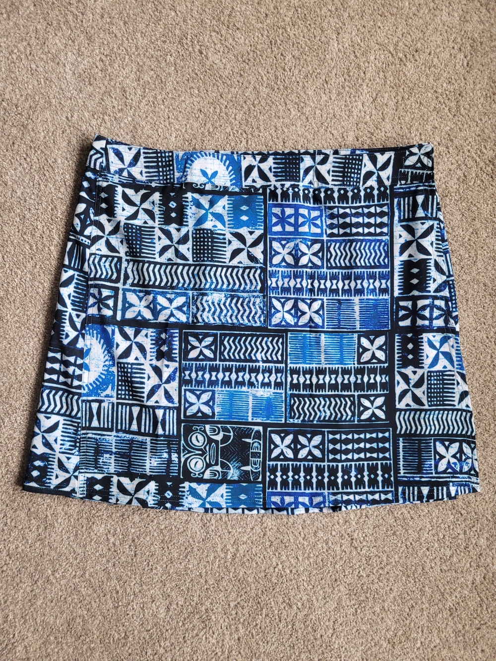 Rip Skirt Hawaii, Blue Women's Wrap Skirt, Size XL